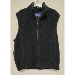 Pendleton Mens Size XL  Sherpa Fleece Vest Black‎ Full Zip